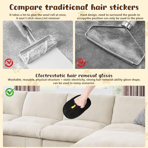 2 Pack Pet Hair Remover Gloves detail image 1