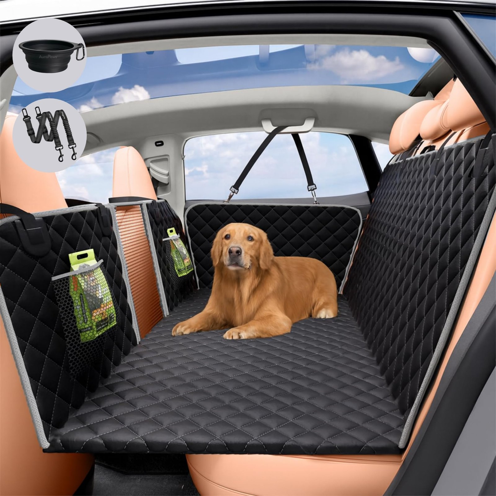Hard Bottom Dog Car Seat Cover