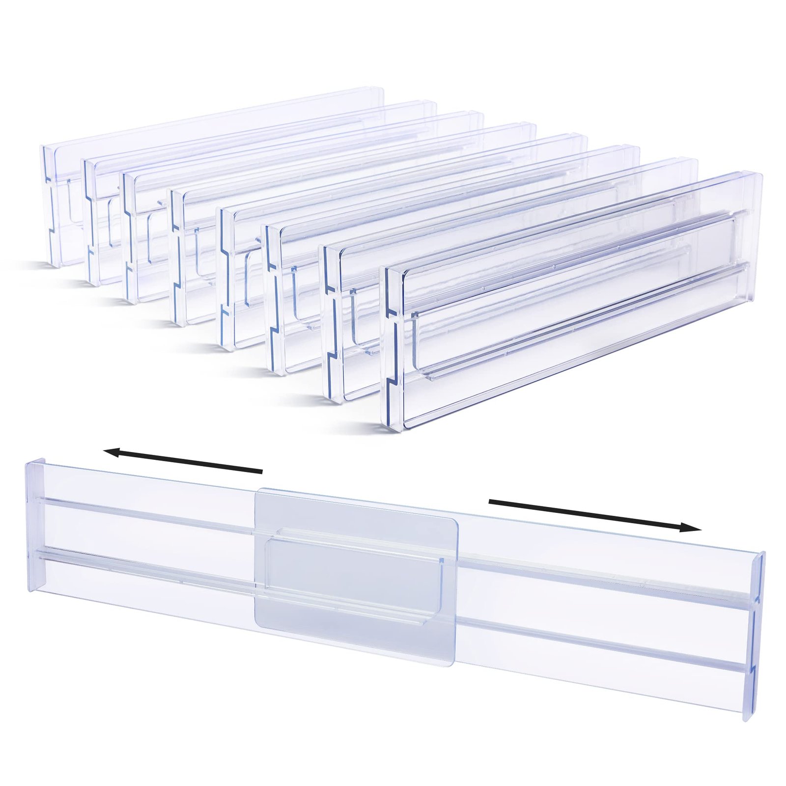 Vtopmart 8 Pack Adjustable Drawer Dividers