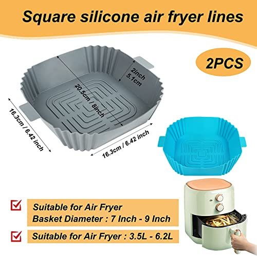 Akulife Silicone Air Fryer Liners - 2 Pack gallery image 2