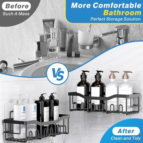 EUDELE 5-Pack Adhesive Shower Caddy Set gallery image 4